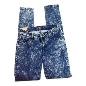 dELiA*s Blue Skinny Jeans Acid Wash Vintage